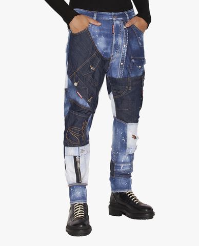  DSQUARED2 - Quần jeans nam wash bạc bui bặm 