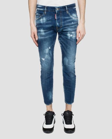  DSQUARED2 - Quần jeans nam ống ôm dáng lửng lửng Skater 