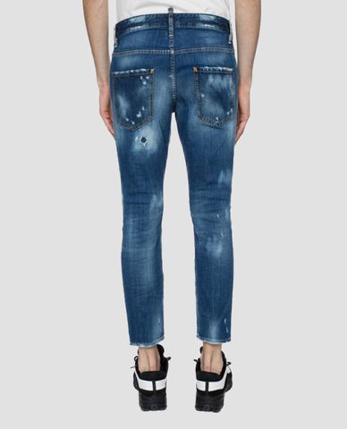  DSQUARED2 - Quần jeans nam ống ôm dáng lửng lửng Skater 