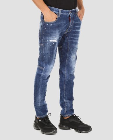  DSQUARED2 - Quần jeans nam lưng dài ôm ống Tidy Biker Jean 