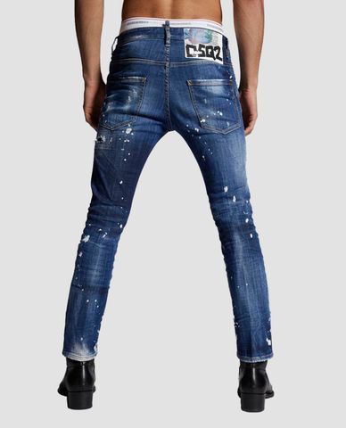  DSQUARED2 - Quần jeans nam phom ôm Skater 