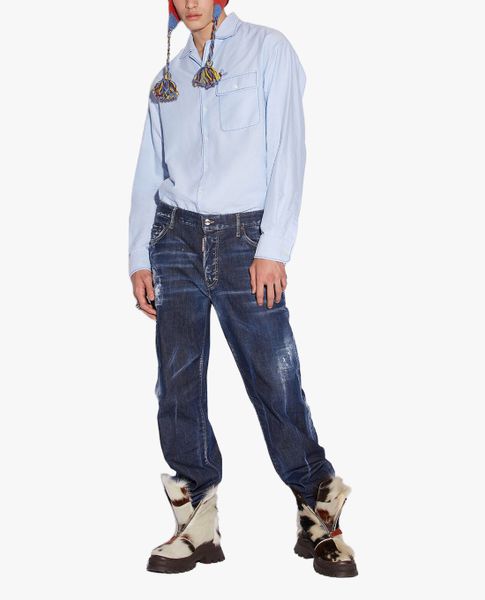 Quần jeans ống côn