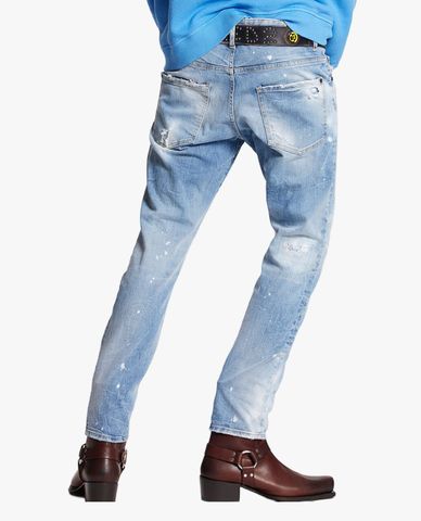 DSQUARED2 - Quần jeans nam phom ôm rách vải cá tính Ripped Wash Skater 