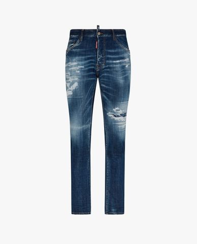  DSQUARED2 - Quần jeans nam phom ôm rách phối wash bạc Cast 