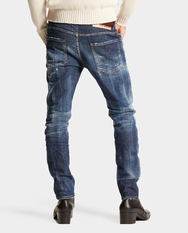  DSQUARED2 - Quần jeans nam phom ôm wash bạc Dark Toppa 