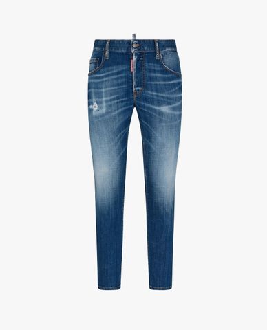  DSQUARED2 - Quần jeans nam phom ôm wash bạc Medium Plantation 