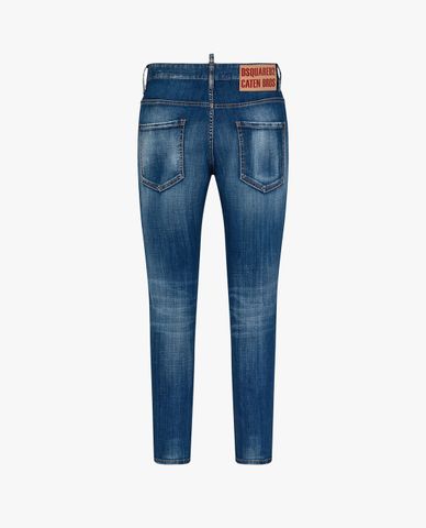  DSQUARED2 - Quần jeans nam phom ôm wash bạc Medium Plantation 