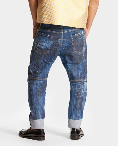  DSQUARED2 - Quần jeans nam ống đứng wash bạc Dark Black Shadow 