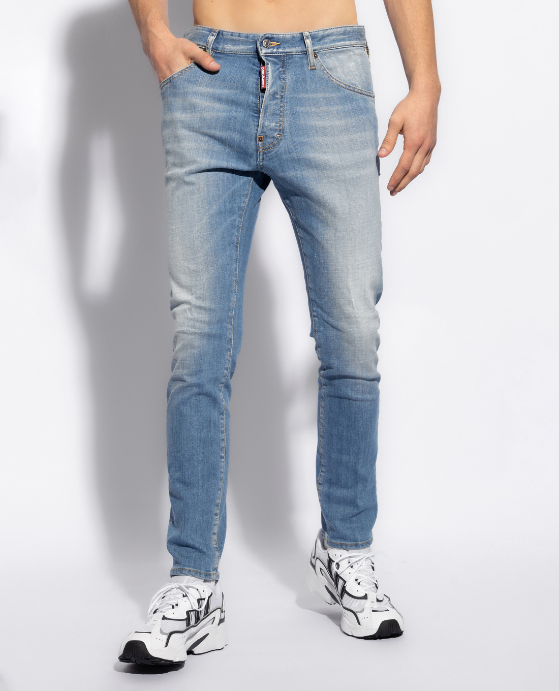 DSQUARED2 - Quần jeans nam phom ôm wash bạc Cool Guy