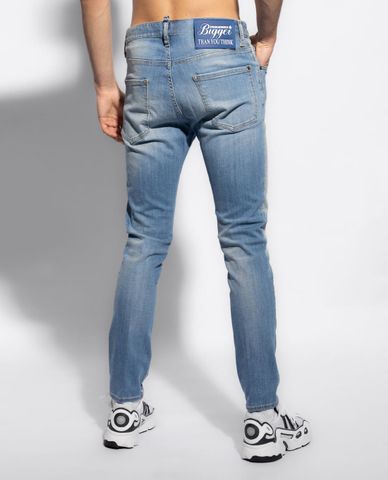  DSQUARED2 - Quần jeans nam phom ôm wash bạc Cool Guy 