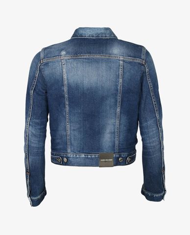  DSQUARED2 - Áo khoác nữ denim cổ điển thời trang 