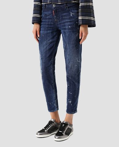  DSQUARED2 - Quần jeans nữ ống suông Hockney 