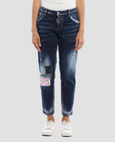  DSQUARED2 - Quần jeans nữ phom rộng Hockney 