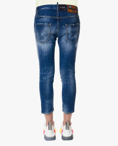  DSQUARED2 - Quần jeans nữ denim phom ôm thời trang 
