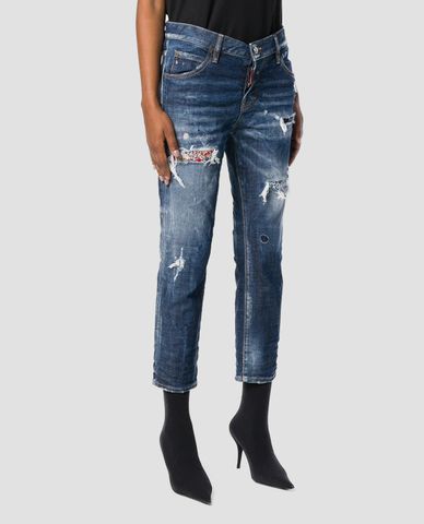  DSQUARED2 - Quần jeans nữ phom slim fit Cool Girl 
