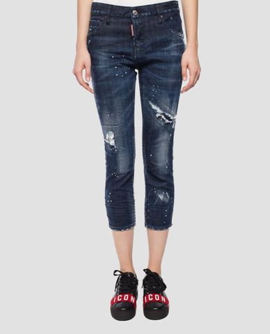  DSQUARED2 - Quần jeans nữ lửng Cool Girl 