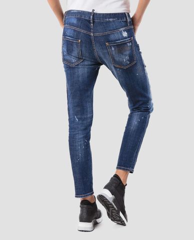  DSQUARED2 - Quần jeans nữ wash bạc Cool Girl 