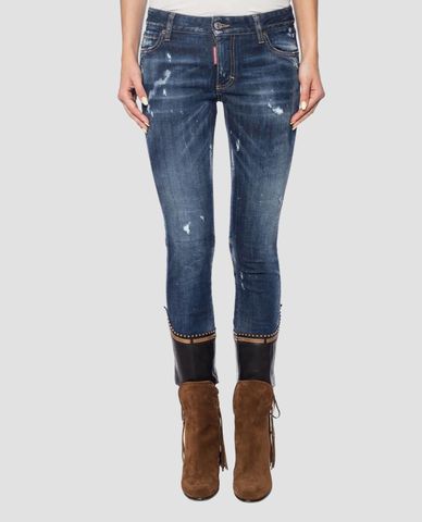  DSQUARED2 - Quần jeans nữ phối bi Cool Girl 