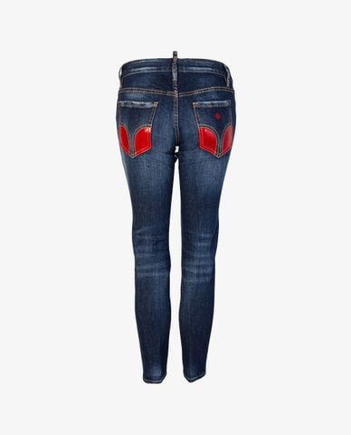  DSQUARED2 - Quần jeans nữ denim Jennifer Pocket Detail Cropped 