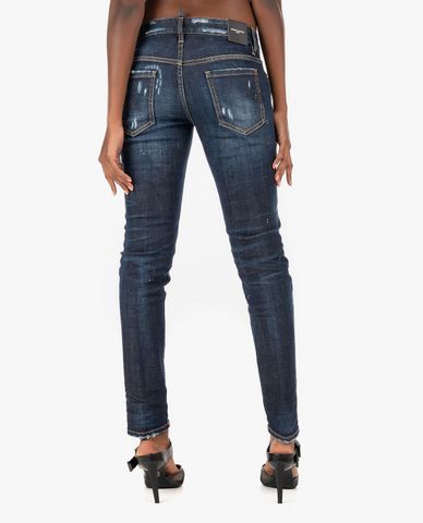  DSQUARED2 - Quần jeans nữ rách Jennifer Cropped Destroyed 