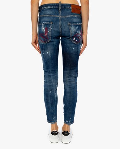  DSQUARED2 - Quần jeans nữ phom skinny Dan 