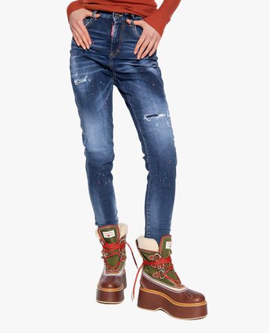  DSQUARED2 - Quần jeans nữ phom ôm High Waist Twiggy 