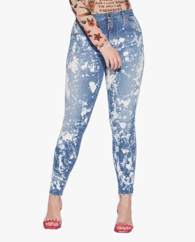  DSQUARED2 - Quần jeans nữ skinny Honey High Waisted Twiggy 