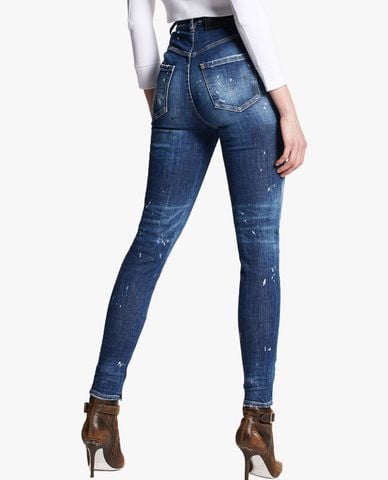  DSQUARED2 - Quần jeans skinny nữ rách vải cá tính Ripped 