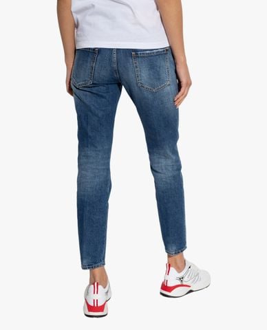  DSQUARED2 - Quần jeans nữ phom ôm wash bạc trẻ trung 