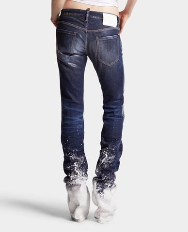  DSQUARED2 - Quần jeans nữ ống loe wash bạc Dark Snow 