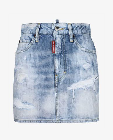  DSQUARED2 - Chân váy mini họa tiết cầu vồng SKIRT RAINBOW LIGHT 