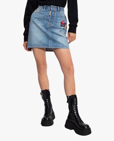  DSQUARED2 - Chân váy denim mini thời trang 
