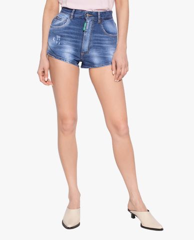  DSQUARED2 - Quần shorts jeans nữ wash bạc Partially Organic Cotton Hot 