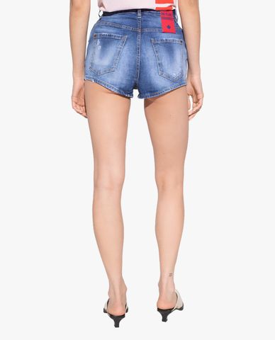  DSQUARED2 - Quần shorts jeans nữ wash bạc Partially Organic Cotton Hot 