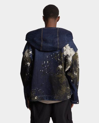  DSQUARED2 - Áo khoác denim nam phối hoạ tiết 