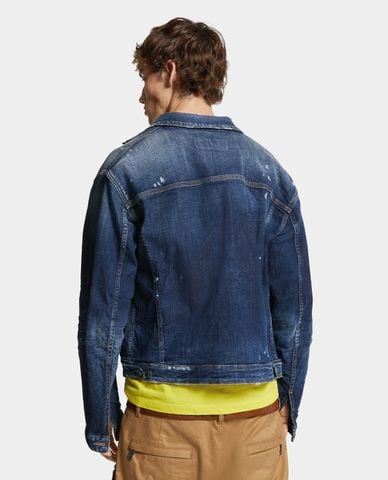  DSQUARED2 - Áo khoác denim nam phối túi 