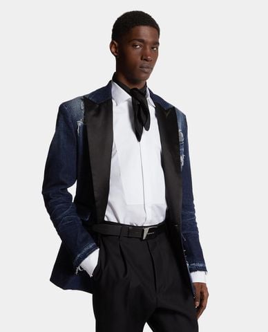  DSQUARED2 - Áo khoác blazer nam cổ V tay dài J.C 