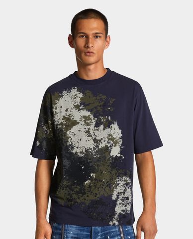  DSQUARED2 - Áo thun nam cổ tròn tay ngắn Loose 