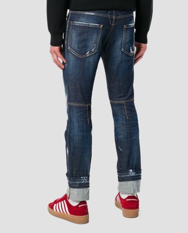  DSQUARED2 - Quần jeans nam ống suông Non Faded 