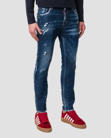  DSQUARED2 - Quần jeans nam wash bạc bụi bặm 