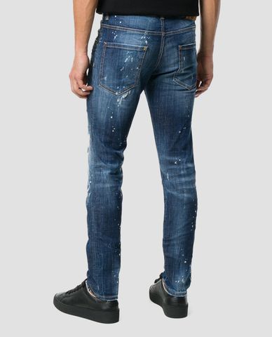  DSQUARED2 - Quần jeans nam slim-fit chi tiết rách vải 