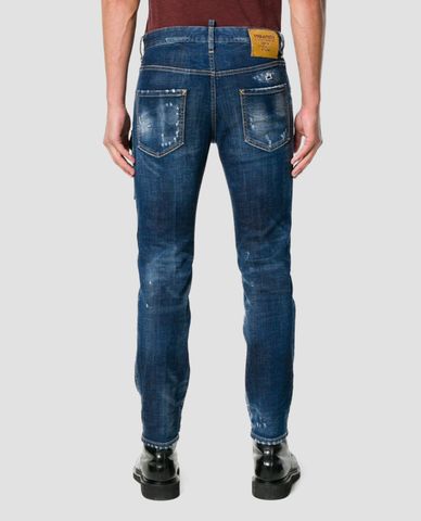  DSQUARED2 - Quần jeans nam đắp túi khóa zip 