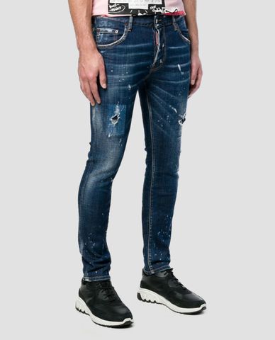  DSQUARED2 - Quần jeans nam denim chi tiết rách 