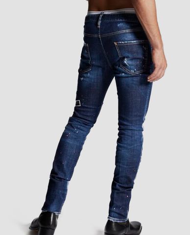  DSQUARED2 - Quần jeans nam họa tiết chữ in Cool Guy 