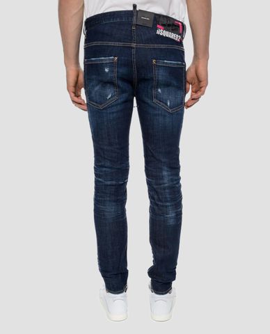  DSQUARED2 - Quần jeans nam phối dây xích bi 