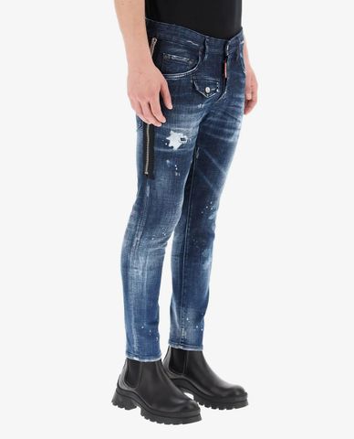  DSQUARED2 - Quần jeans nam phom ôm Skater 