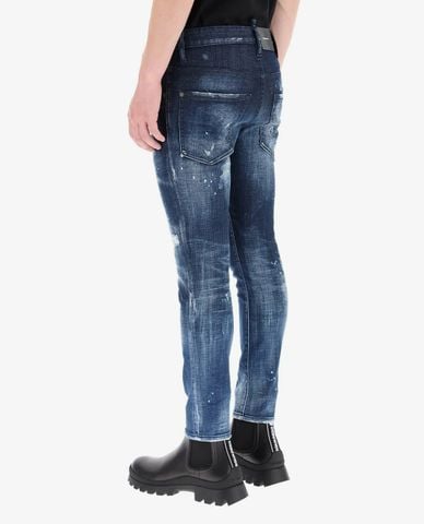  DSQUARED2 - Quần jeans nam phom ôm Skater 