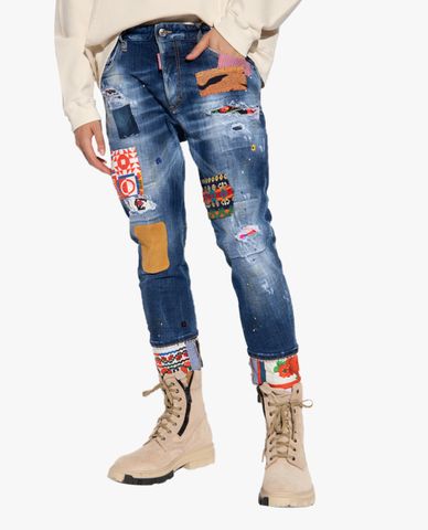  DSQUARED2 - Quần jeans nam phom ôm thiết kế độc đáo Sailor 