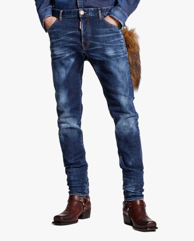  DSQUARED2 - Quần jeans nam phom ôm wash bạc Cool Guy 