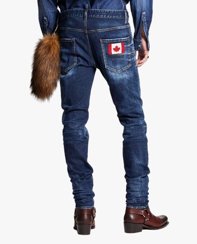  DSQUARED2 - Quần jeans nam phom ôm wash bạc Cool Guy 